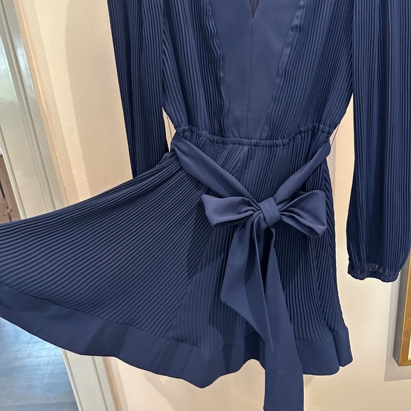 Navy Blue Ribbed Dress - Picture 8 of 9